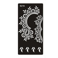 Geometric hollow tattoo template stickers on water transfer paper in multiple colours