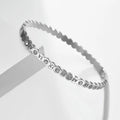Korean style titanium steel bracelet with number detail in gold, rose gold, or steel colour.