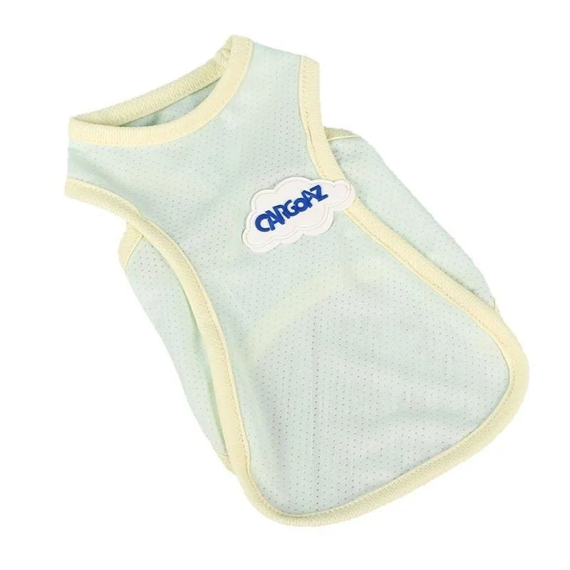 Lightweight cat vest in anti-lint polyester fabric for summer outdoor wear