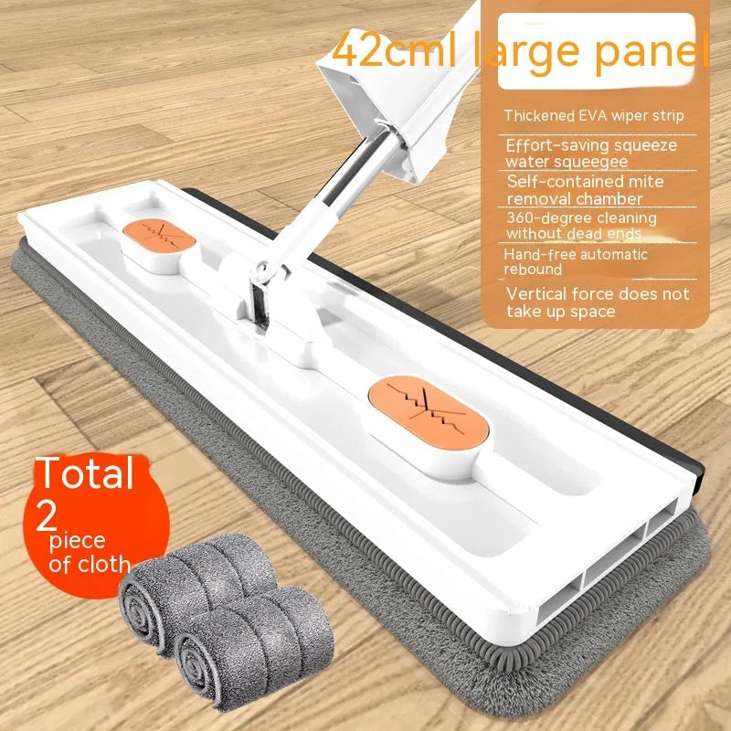 New style large flat mop with 360 rotating head and 137cm stainless steel handle for cleaning tile and wood floors