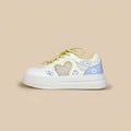 Korean style sneakers with mesh cross straps in Meow Rabbit colour scheme