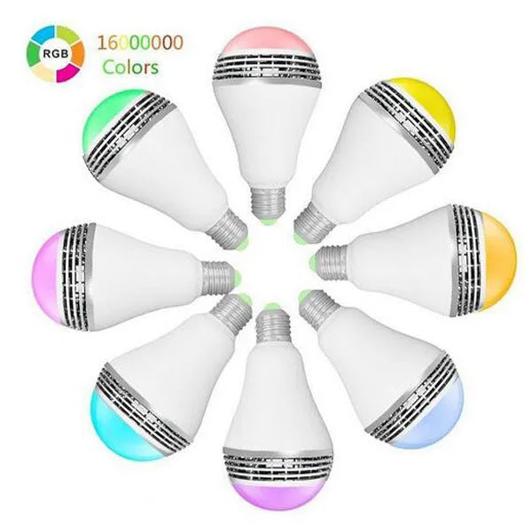 Creative Home LED Smart Bluetooth Speaker E27 Bulb Light with RGB colours.