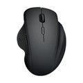 Grey and black self-charging wireless optical mouse for laptops with USB charging cable