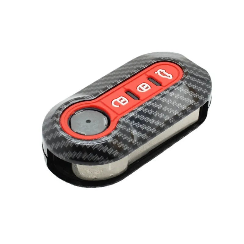 Fiat 500 Boyue Ottimo Viaggio ABS plastic key shell case in black, red, and dark blue colours