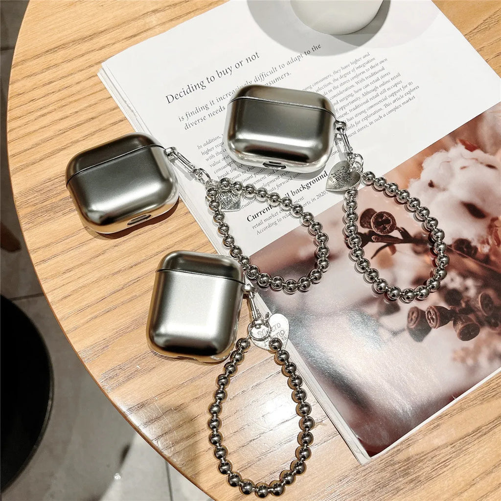 Matte plating TPU protective case for Apple AirPods showing a universal design.