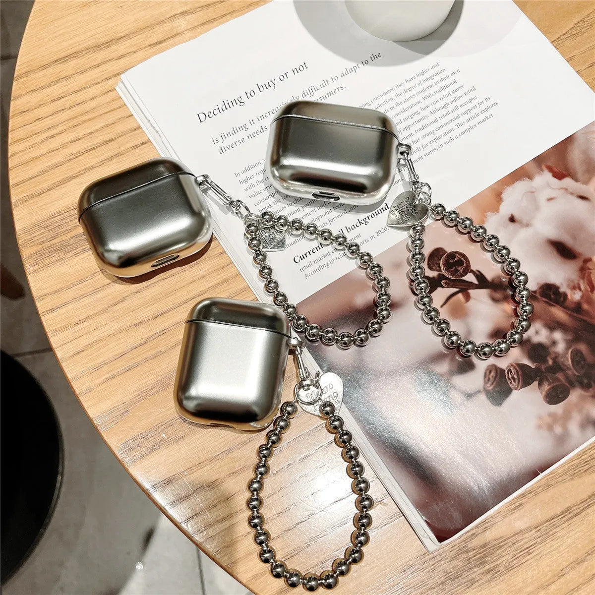 Matte plating TPU protective case for Apple AirPods showing a universal design.