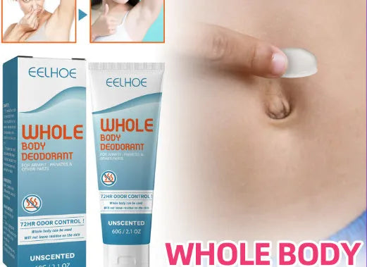 EELHOE 60g body deodorant cream container with natural botanical extracts label