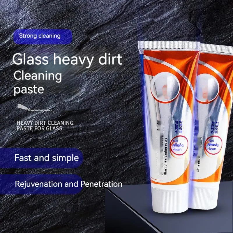 65ml car windscreen cleaning agent white paste and sponge mop for removing oil stains from glass