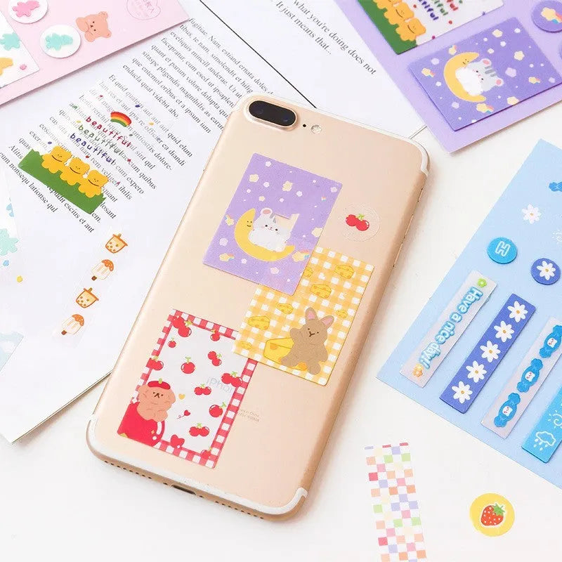 PVC index stickers in various colours and styles for notebook organisation
