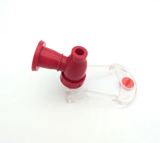 Red Magic Tap soda dispenser for 2-litre bottles with push-button drink control