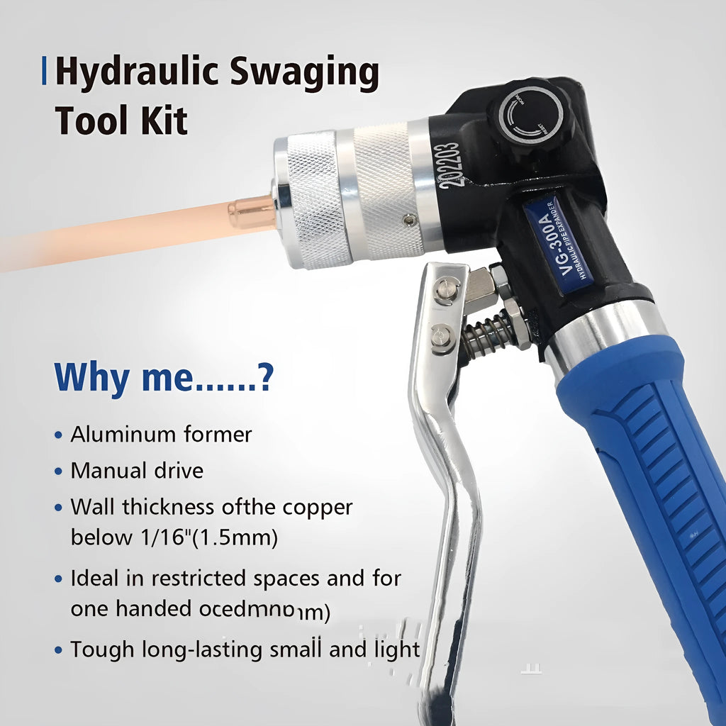 VG-300 style hydraulic tube expander refrigeration tool made from high-strength alloy steel