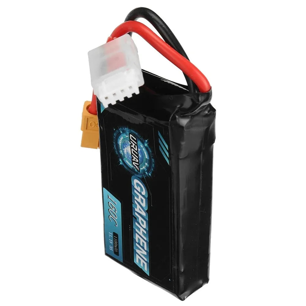 Black rectangular 7.4V 1200mAh lithium battery for remote control cars and model boats