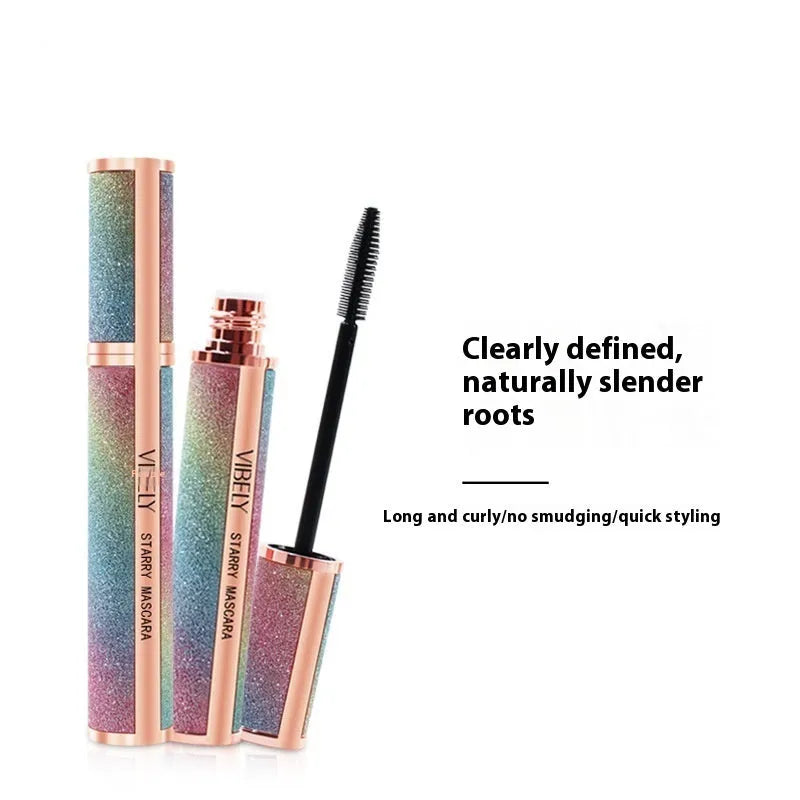 Black waterproof mascara for long thick curling lashes in English packaging
