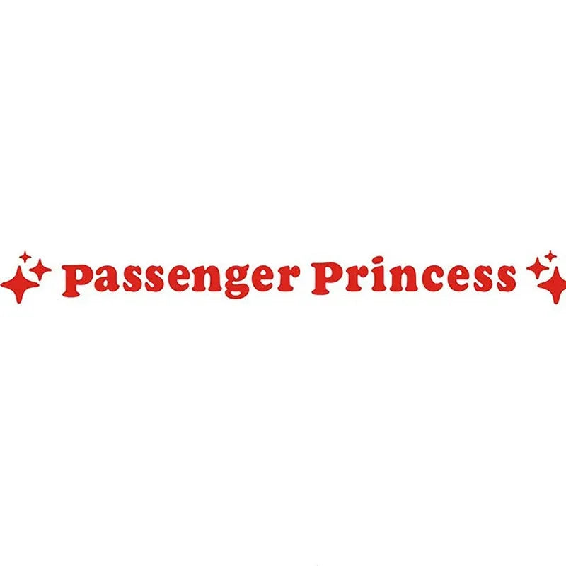 Passenger princess rearview mirror decorative sticker measuring 12.5 cm in reflective colours