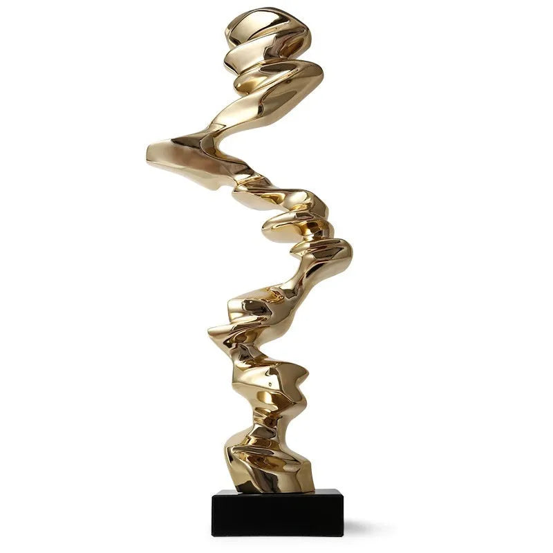 Natural resin abstract still life ornament in modern simplicity style, shown in Ran Ran Rose colour options.