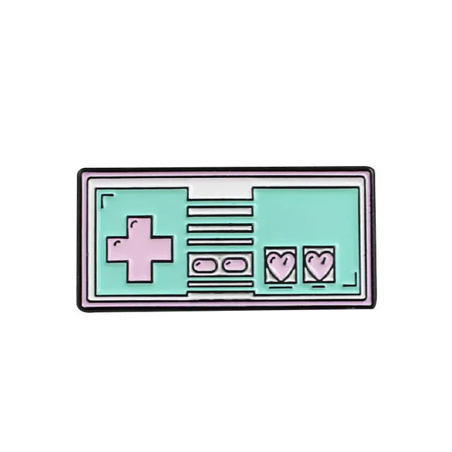 Stereo game console metal badge in alloy construction with independent OPP packaging