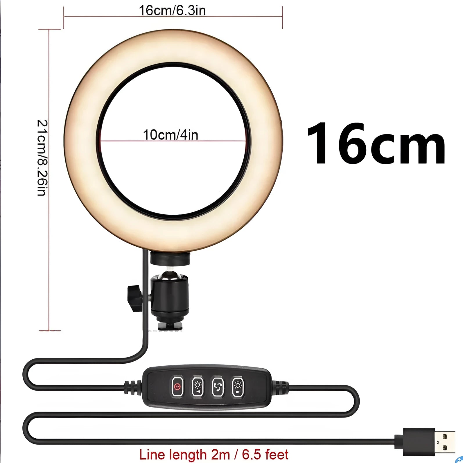 An adjustable live phone stand on a tripod base, extended to show its height range, holding a mobile phone.