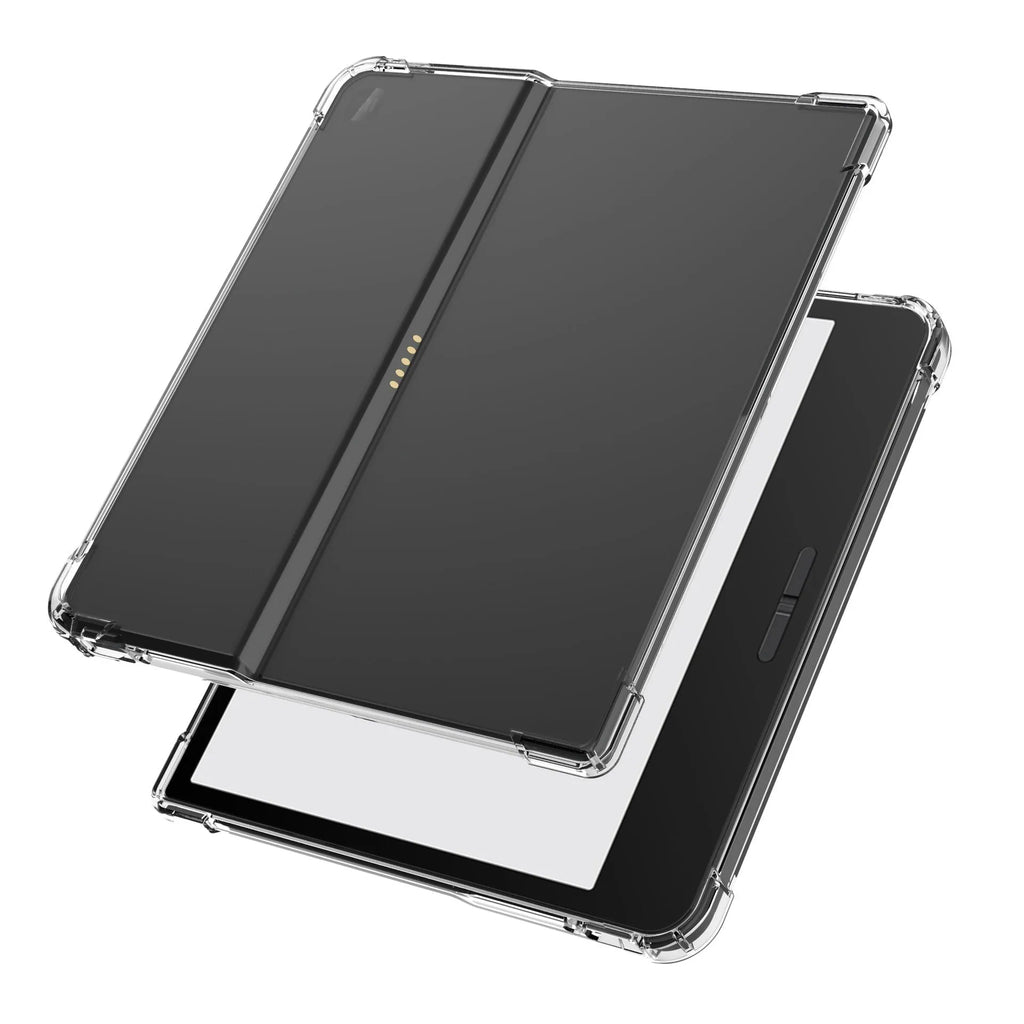Transparent airbag protective phone case for 7-inch Xiaomi devices showing shockproof TPU construction