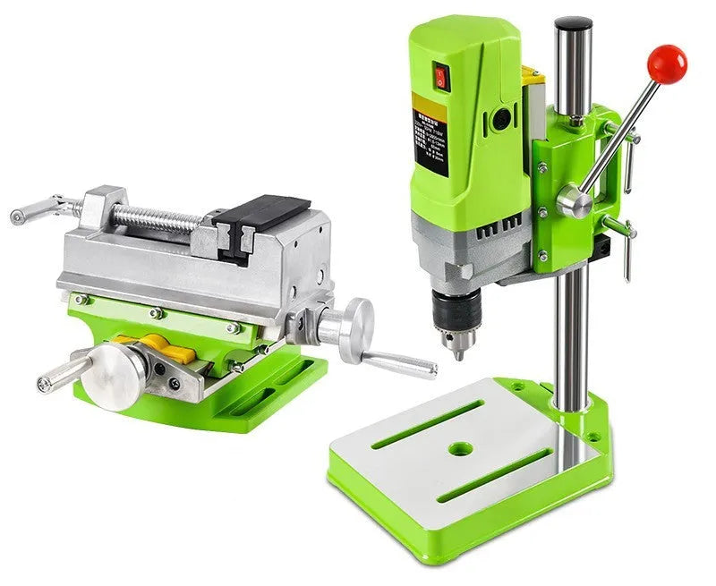 1050W mini bench drill milling machine with cross bench pliers on a workbench