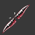 Shark design large PVC sticker for car body customisation in two size options.