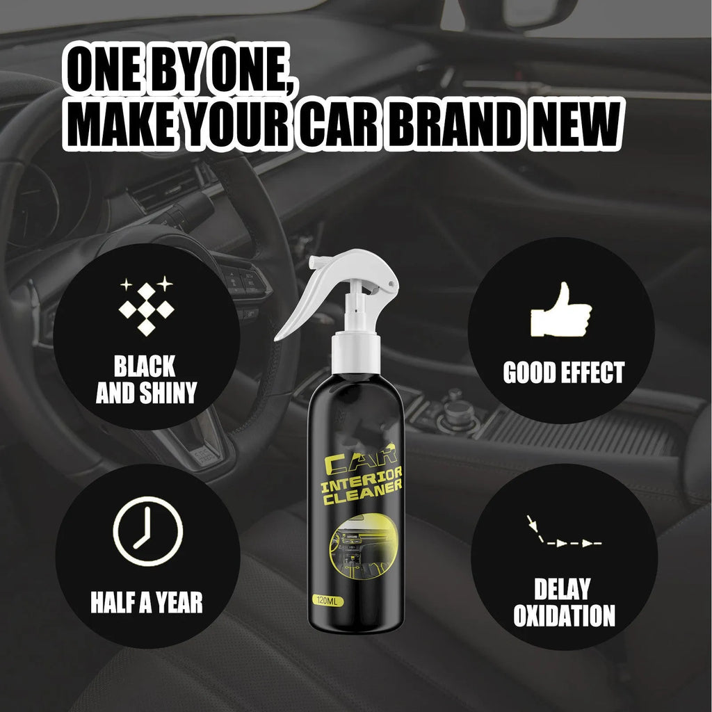 120ml car interior cleaner bottle for leather plastic dashboard maintenance