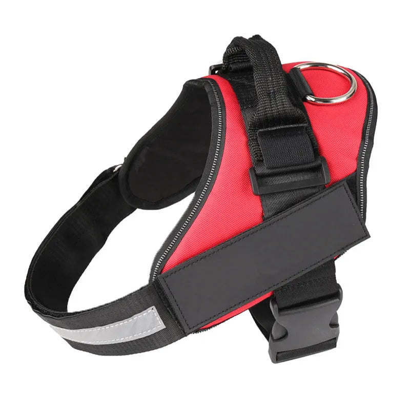 Reflective adjustable nylon no-pull dog harness vest in multiple colours