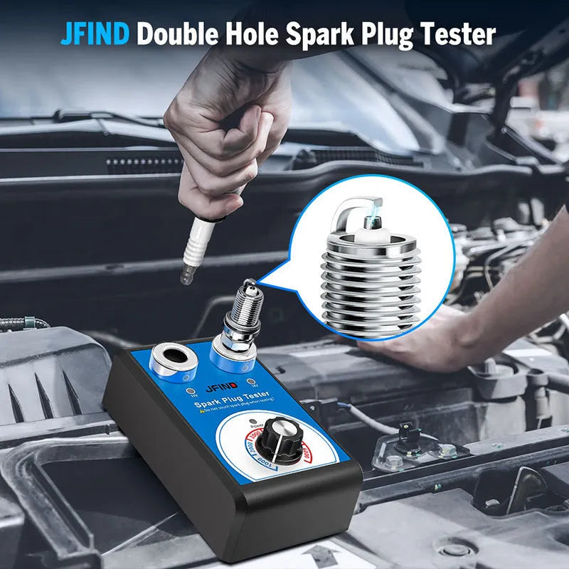 Car double hole plug ignition system detector spark plug tester with American and European Standard compatibility