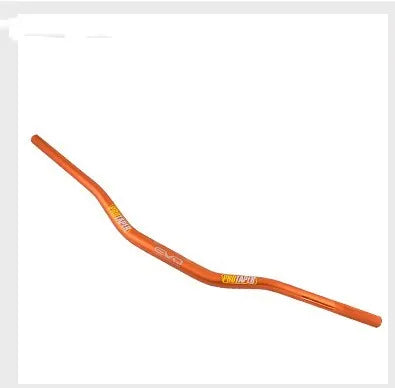 Orange aluminium motorcycle handlebar with 28mm diameter on a white background.