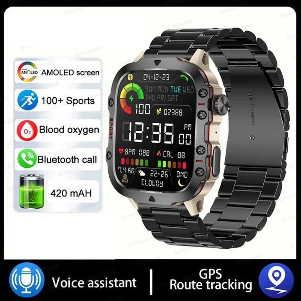 QX11 Smart Watch in black with silicone strap showing TFT touch screen displaying heart rate data.