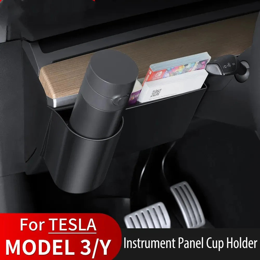 Tesla Model 3 and Model Y dashboard water cup holder for left-hand drive vehicles