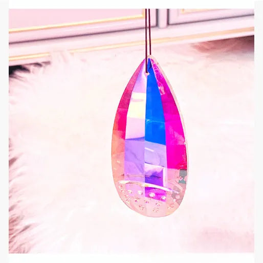 Rainbow electroplated crystal Christmas tree pendant decoration catching light