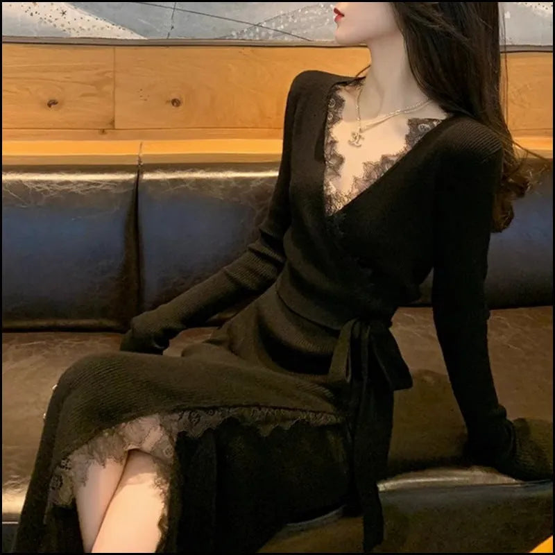 Black women's slim fit polyester skirt with princess dress styling