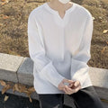 Plus size loose fit striped pullover sweater in black, grey or white.