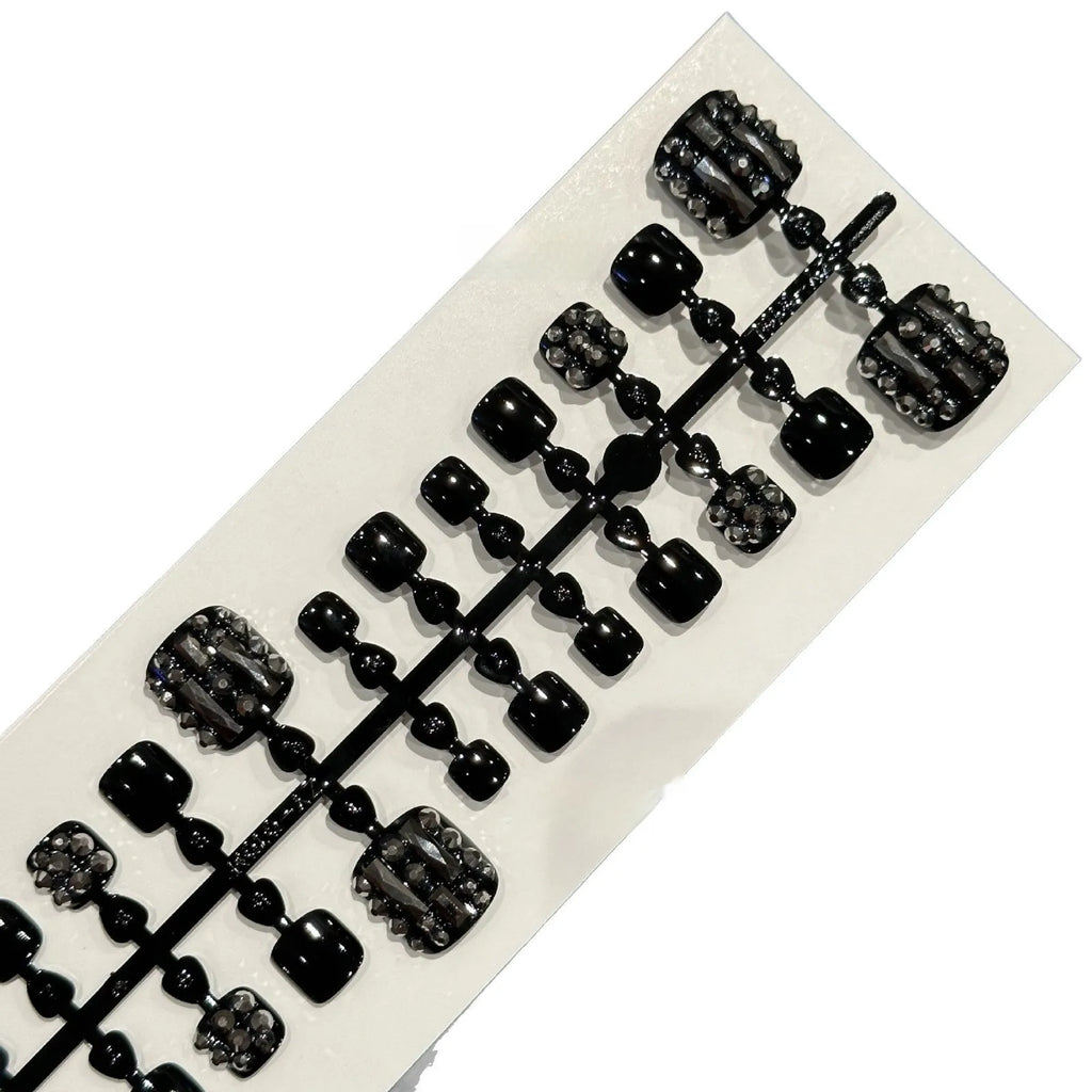 Black full toe sequins toe wear armour set with jumping diamond finish, 42 pieces, sizes S M L