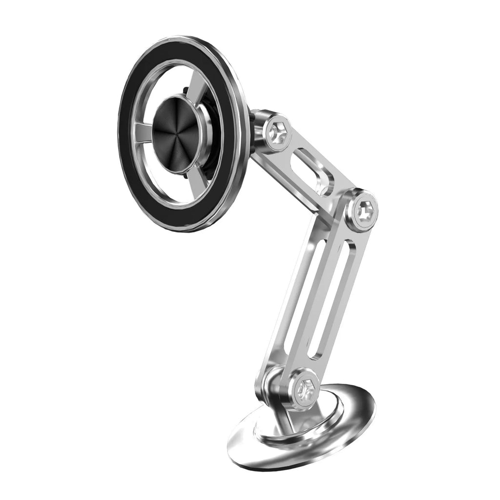 All-metal car magnetic phone holder with magnetic rings in black, silver, gold and rose gold colour options