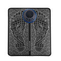 Leather foot massage cushion with wireless remote control showing LCD display