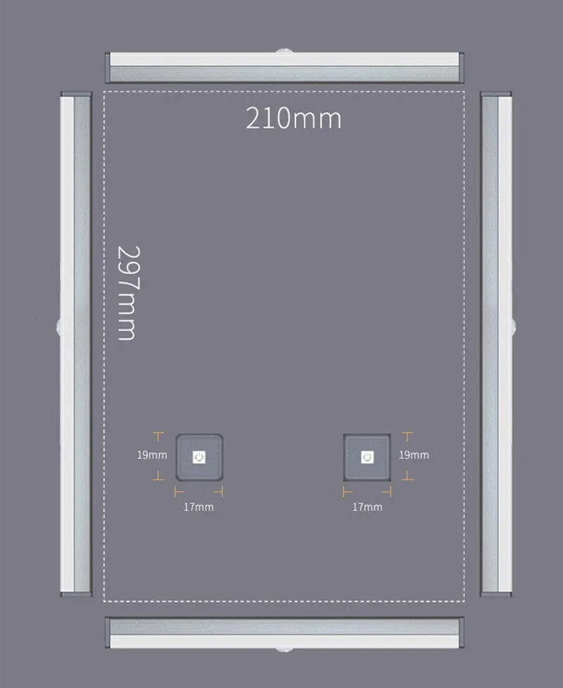 USB rechargeable magnetic LED closet light with motion sensor in aluminium housing