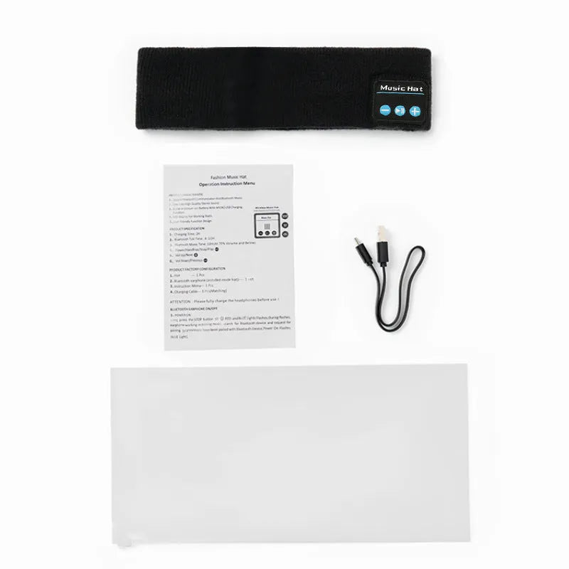 Bluetooth 5.4 eye mask headband with removable fabric in black, dark grey or grey-white colours