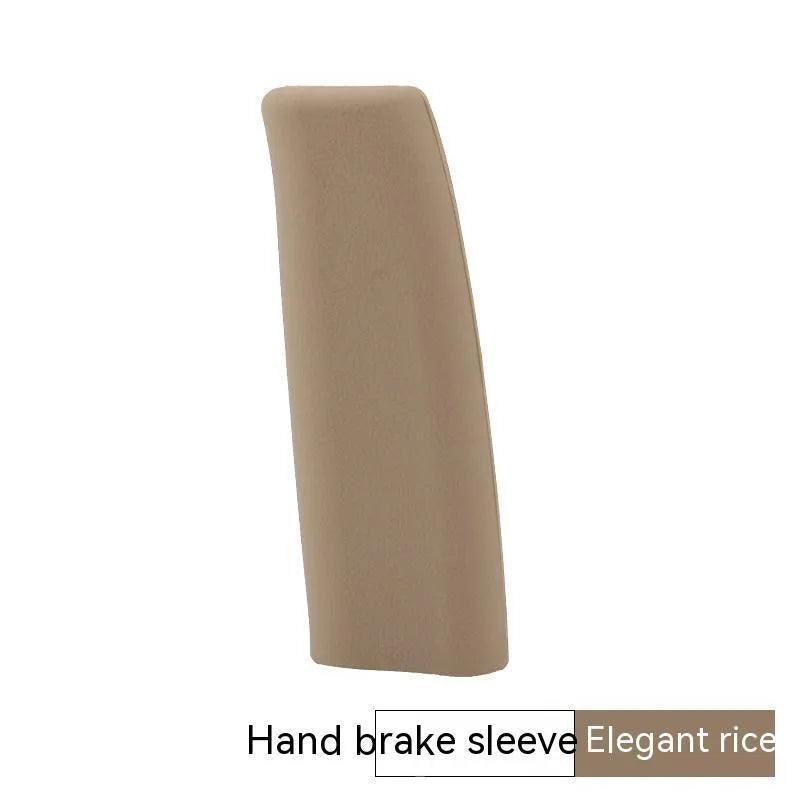 Universal silicone handbrake sleeve in black, grey, beige, red, and blue colour options