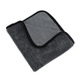 Grey microfiber car wash towel measuring 40x40 cm with high-pile texture for water absorption