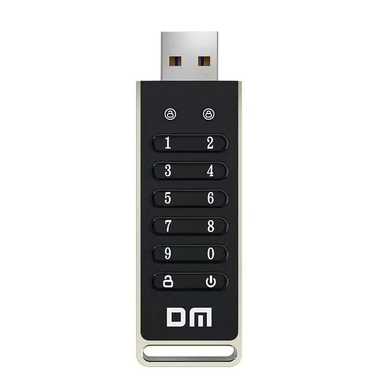 Metal fingerprint encrypted USB flash drive with digital button security and USB 3.0 connector
