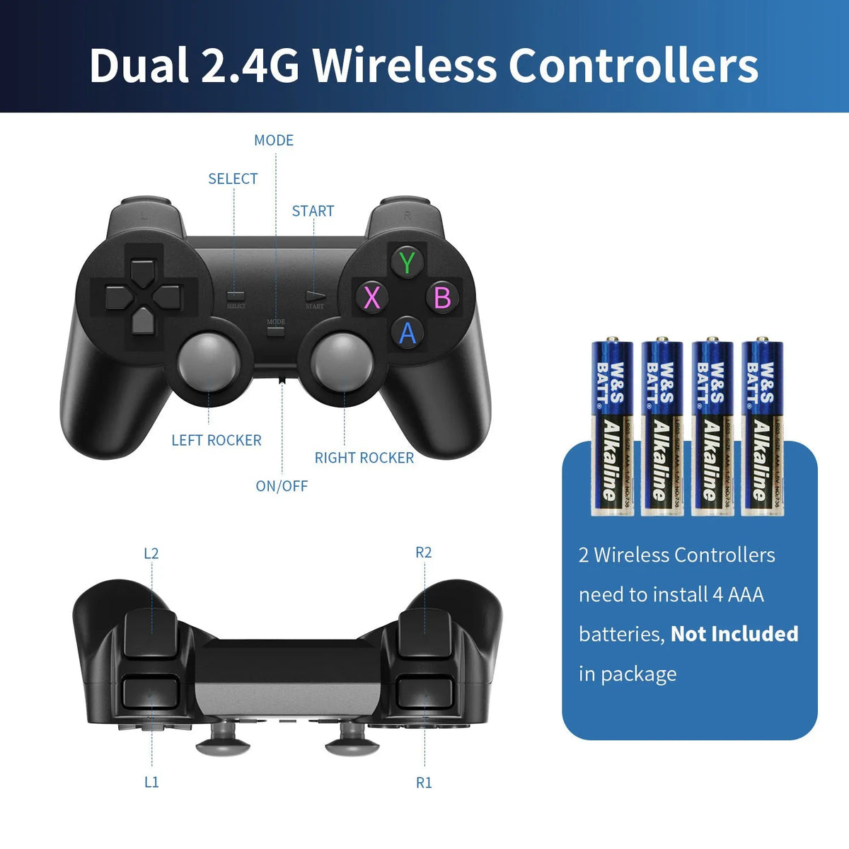 HD home TV game console with controller showing 4K wireless gaming capability