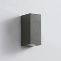 Black aluminium wall lamp with glass shade and integrated LED lighting