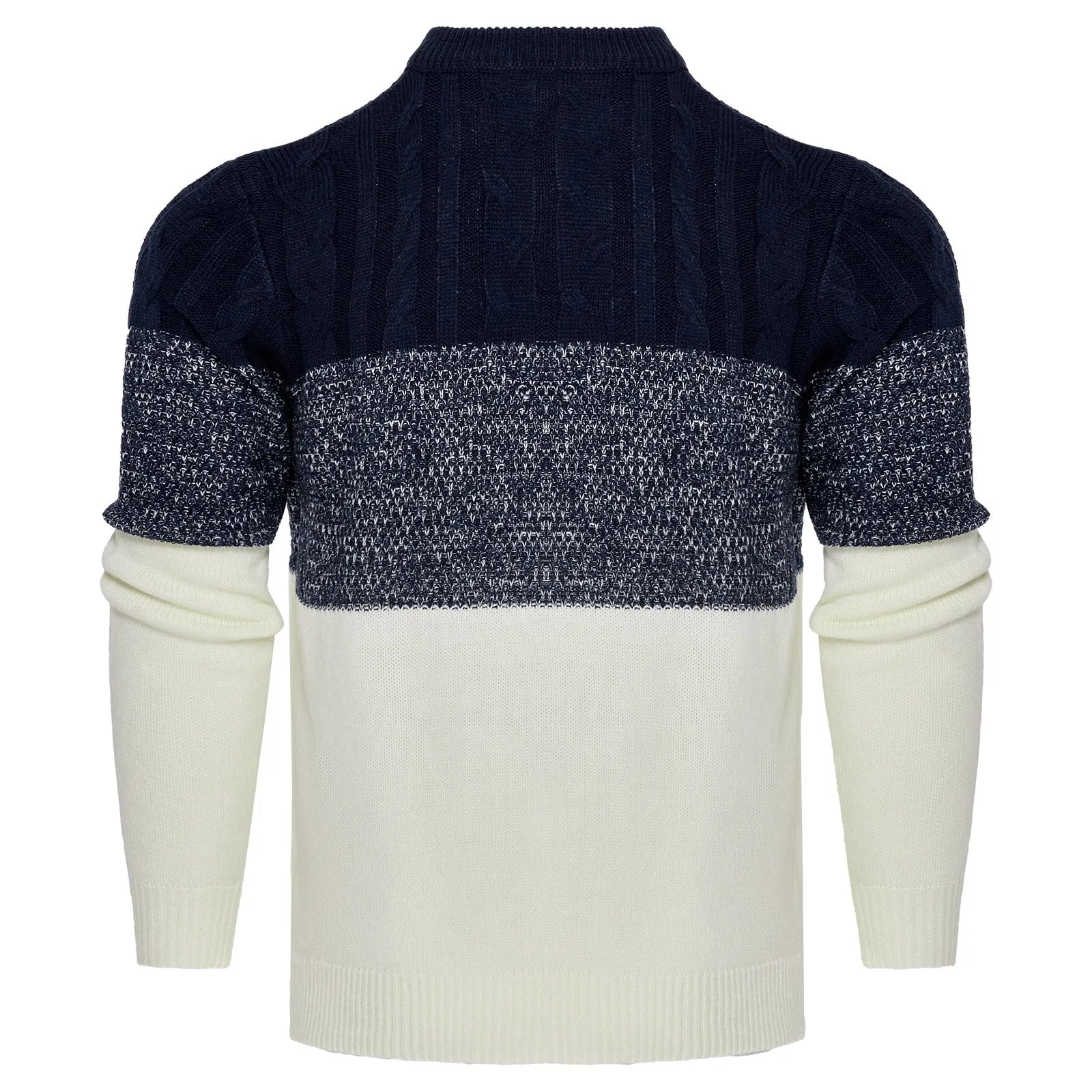A men's thick-knit long-sleeved pullover sweater in a casual style for winter