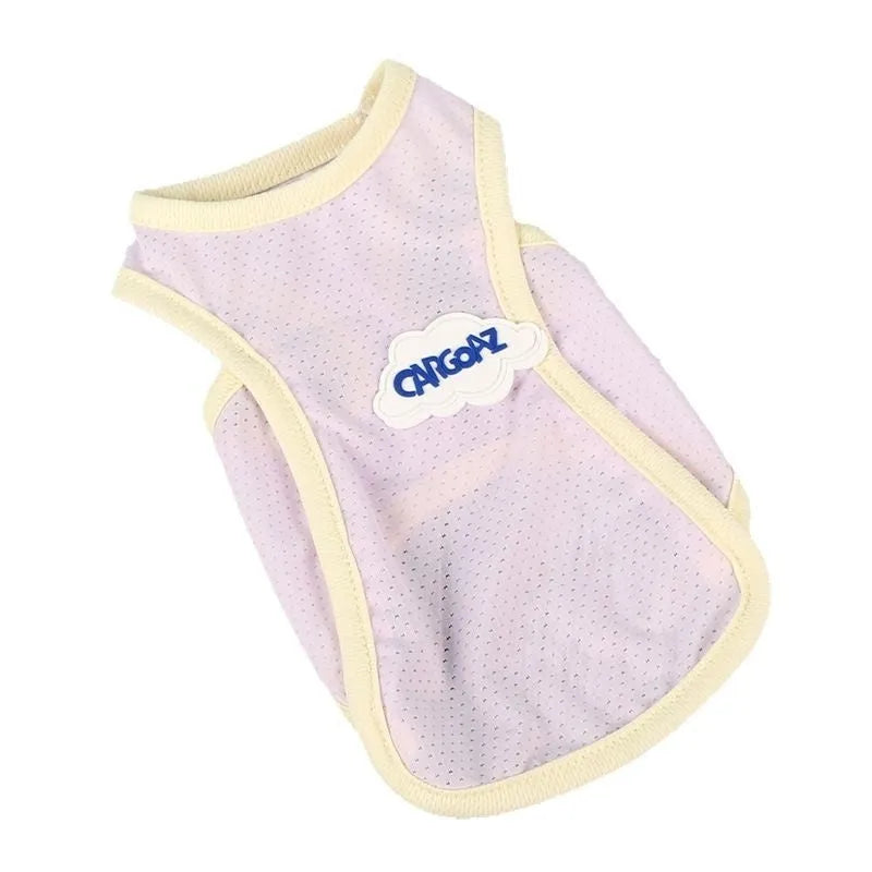 Lightweight cat vest in anti-lint polyester fabric for summer outdoor wear