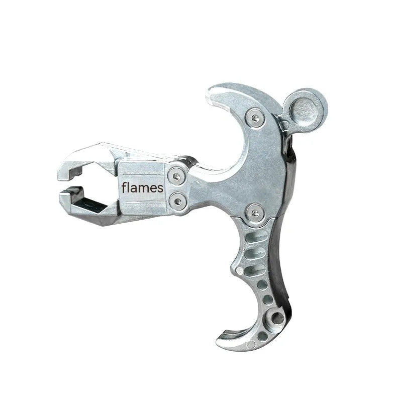 Zinc alloy two-axis harpoon clip release aid with stainless steel spring for flame dispensing