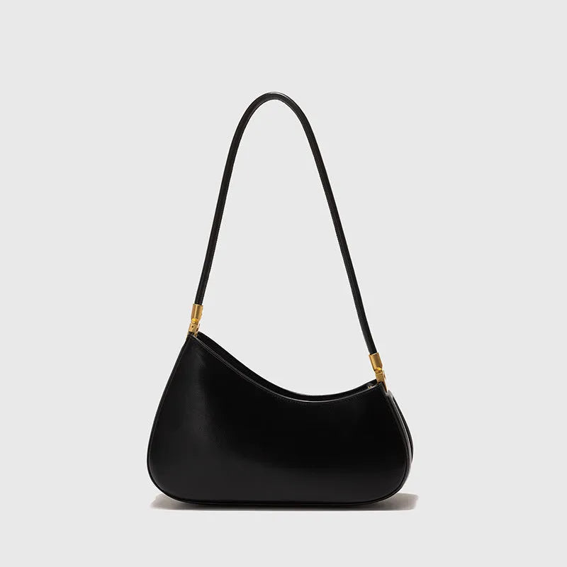 Retro oval underarm handbag for women in various colours with single shoulder strap