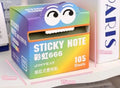 Pearl gradient transparent pull-out sticky notes showing six colour options in boxed packaging