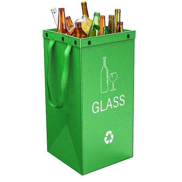 40L handbag-style waste sorting bin in blue colour with 30x50x30cm dimensions