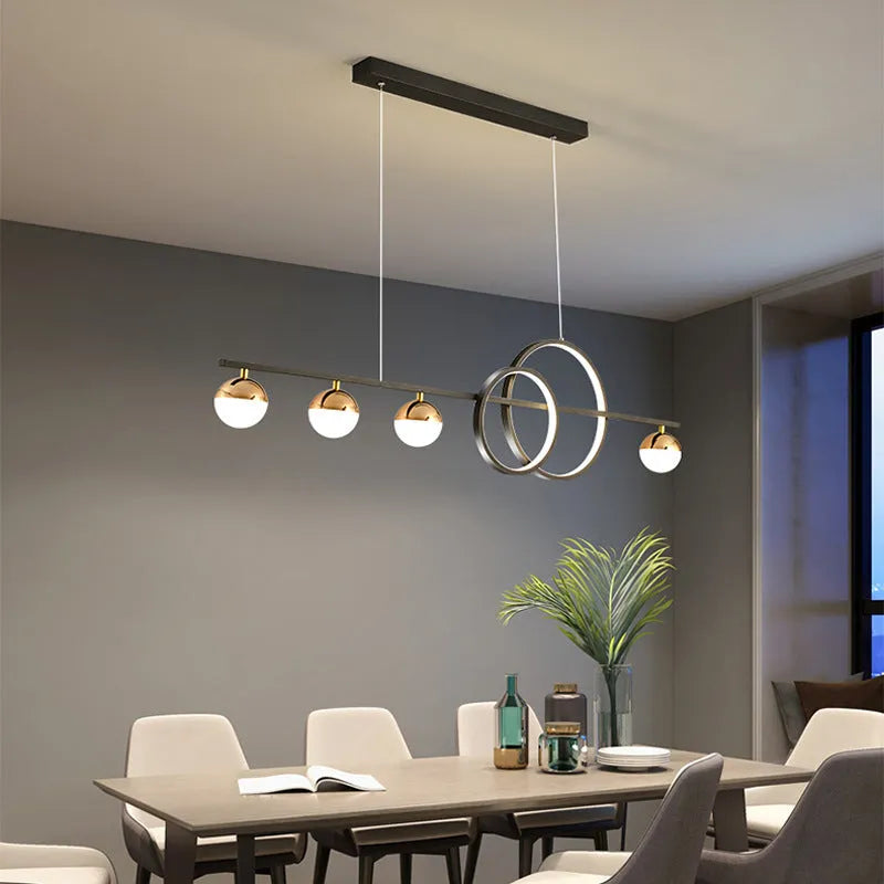 Rectangular aluminium ceiling light in black or gold finish with remote control for dimming